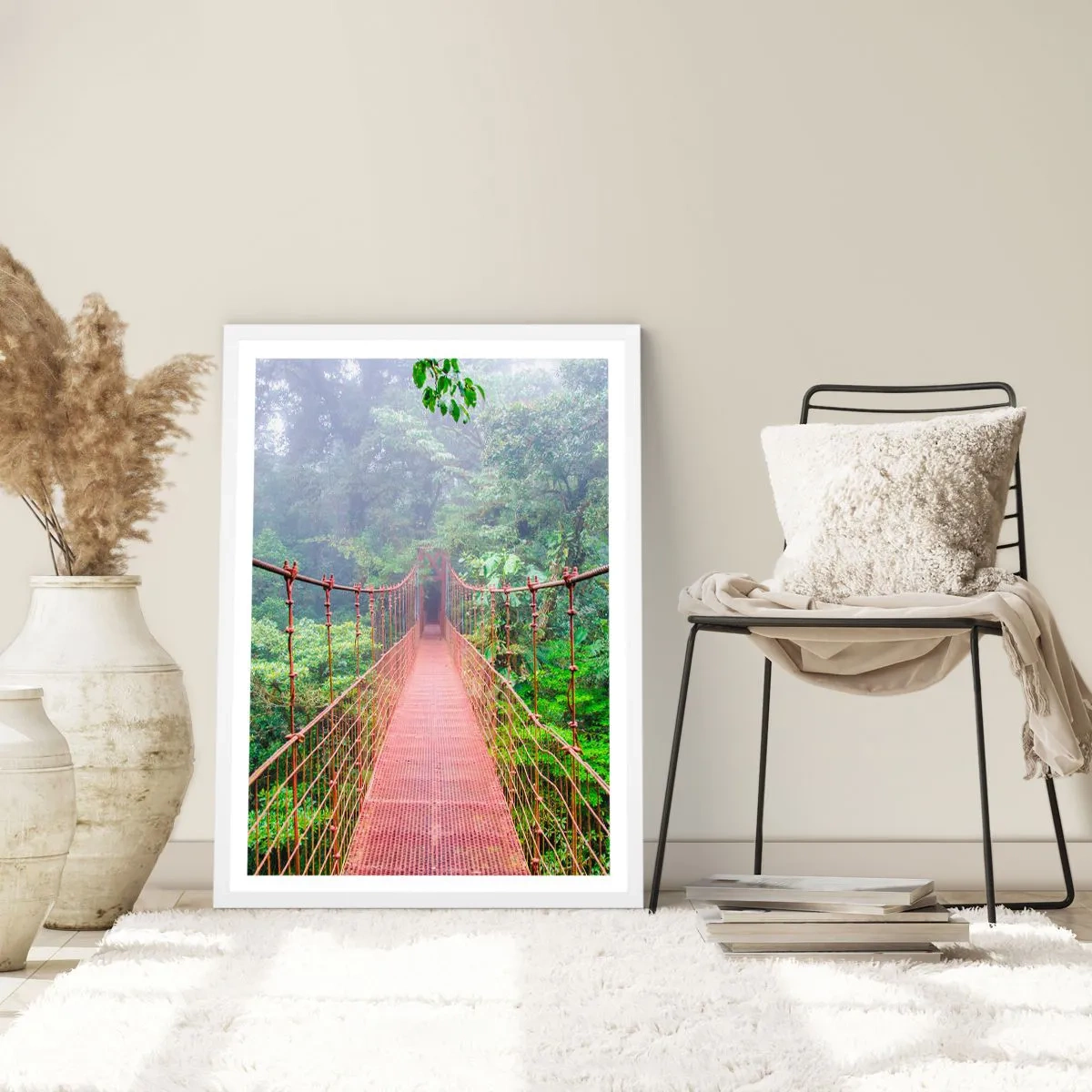Poster in white frmae - Suspended above Crowns - 40x50 cm