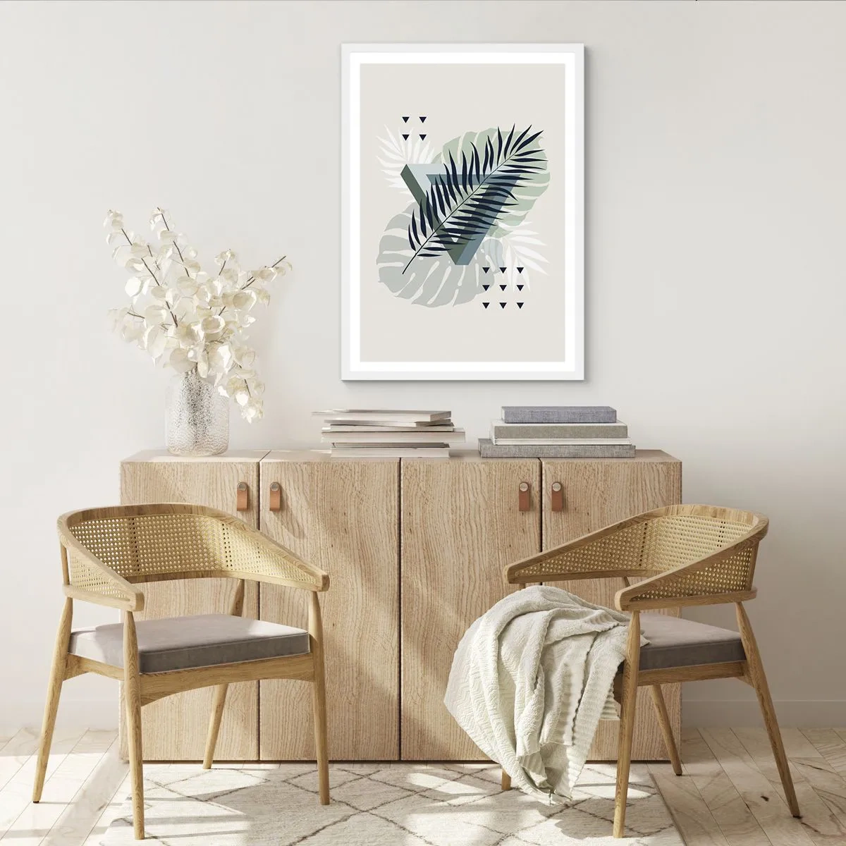 Poster in white frmae - Nature and Geometry - Two Orders? - 61x91 cm