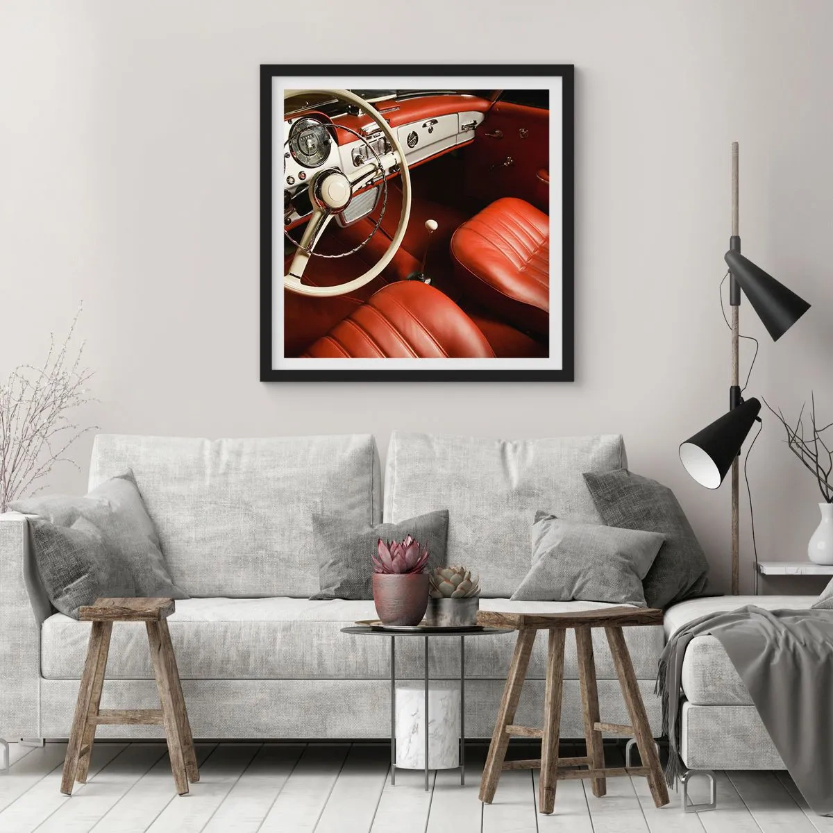 Poster in black frame - Luxury Vintage Style - 30x30 cm