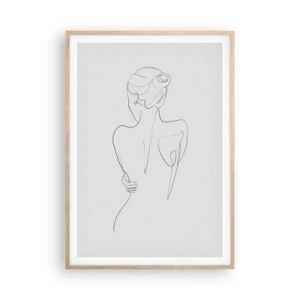 Poster in light oak frame - Music of the Body - 70x100 cm