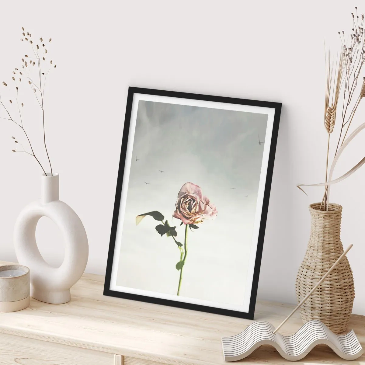 Poster in black frame - Welcoming of Spring - 40x50 cm
