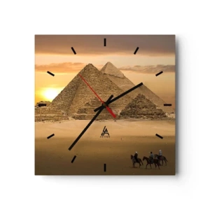 Wall clock - Clock on glass - For Thousand Years Unchanged - 40x40 cm