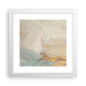 Poster in white frmae - Abstract: Land of Gentleness - 30x30 cm