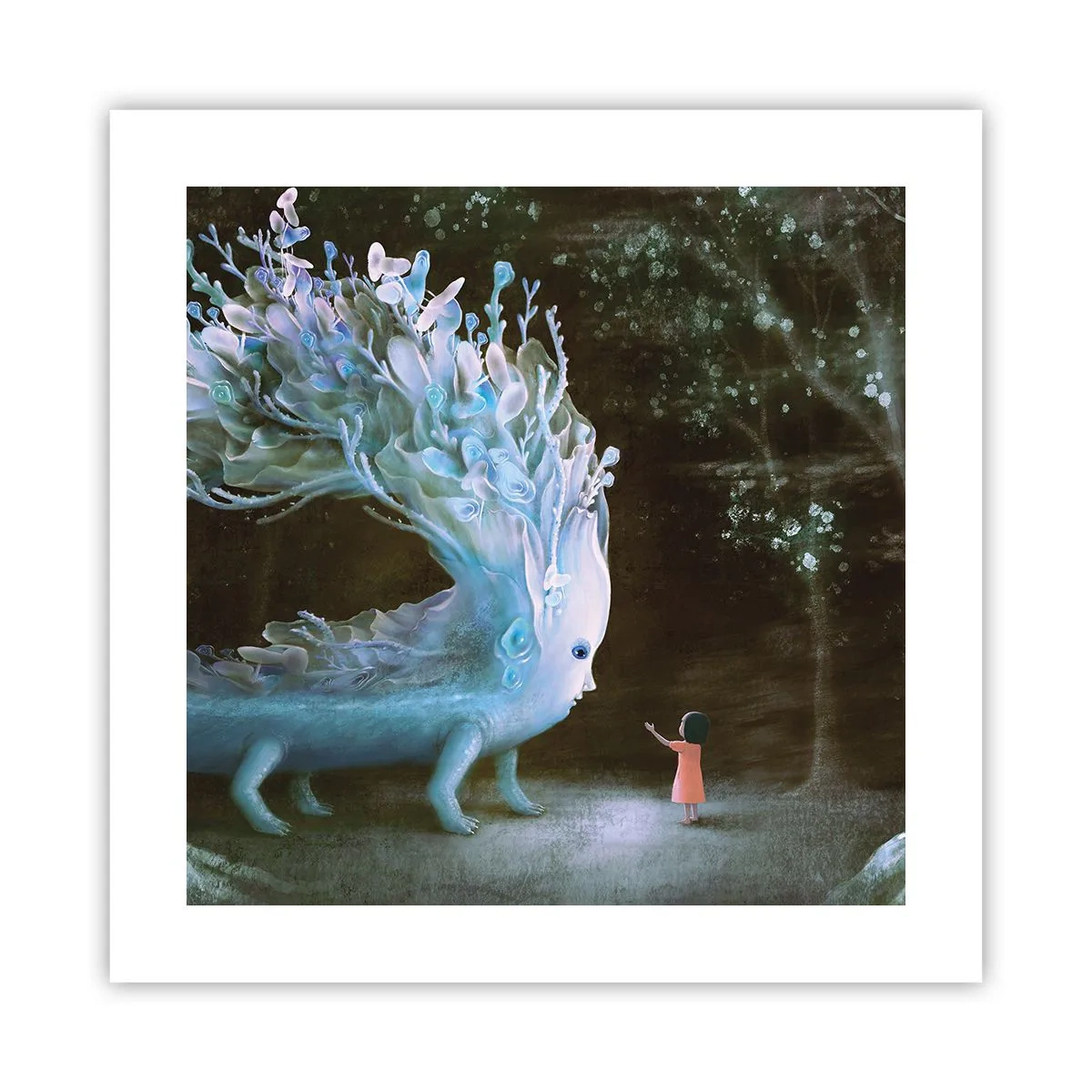 Poster - Fantastic Encounter - 40x40 cm