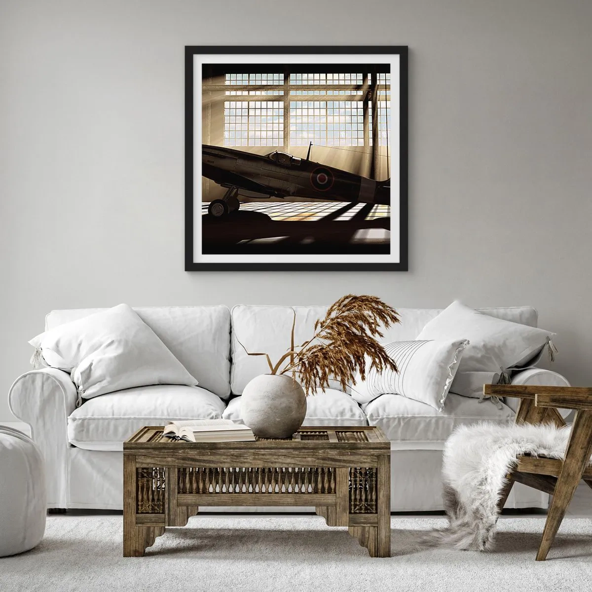 Poster in black frame - Warrior's Rest - 60x60 cm
