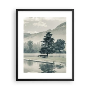 Poster in black frame - Lake Is Still Asleep - 40x50 cm