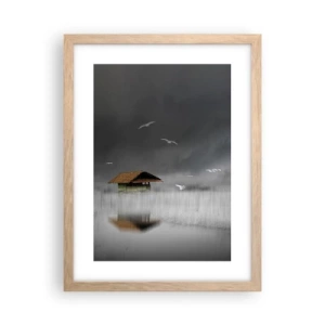 Poster in light oak frame - Shelter from the Rain - 30x40 cm