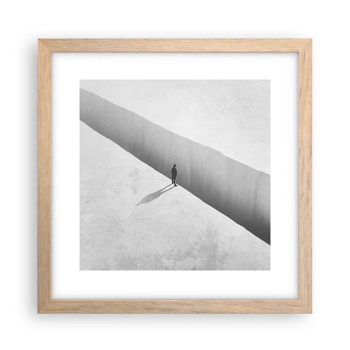 Poster in light oak frame - Clear Goal - 30x30 cm