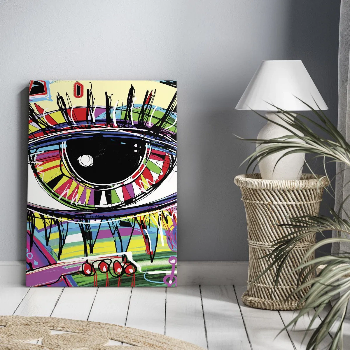 Canvas picture - Colourful Eye - Colourful Soul - 65x120 cm