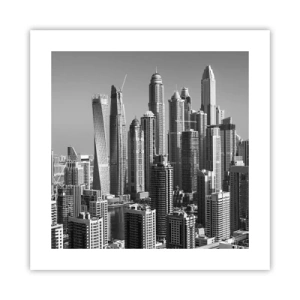 Poster - City over a Desert - 40x40 cm