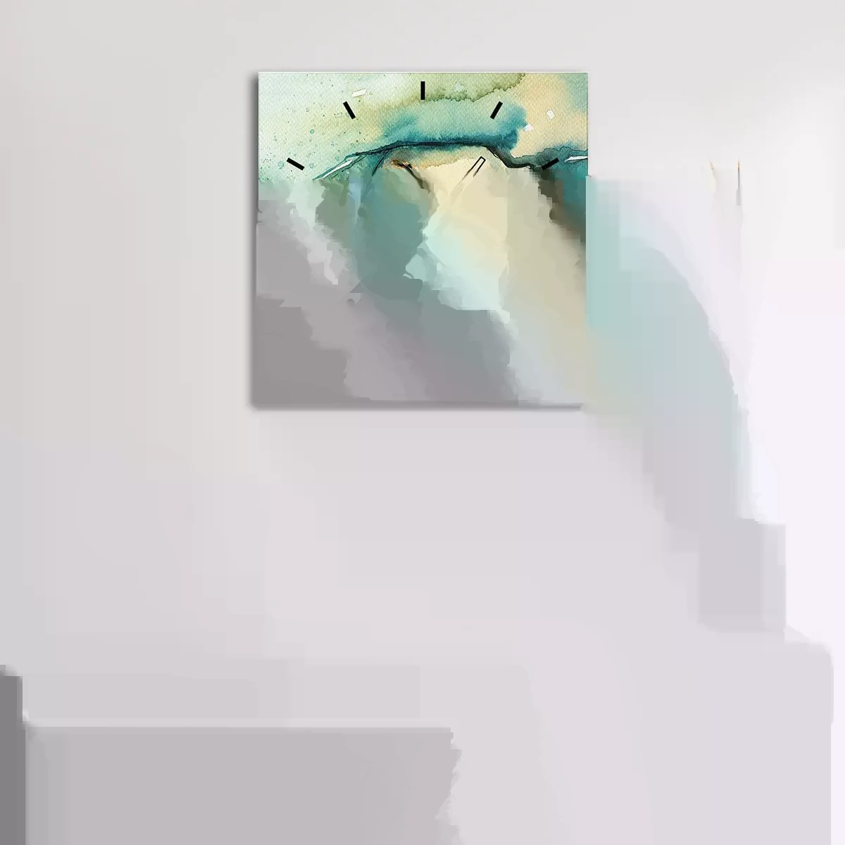 Wall clock - Clock on glass - Am I Blue? - 40x40 cm