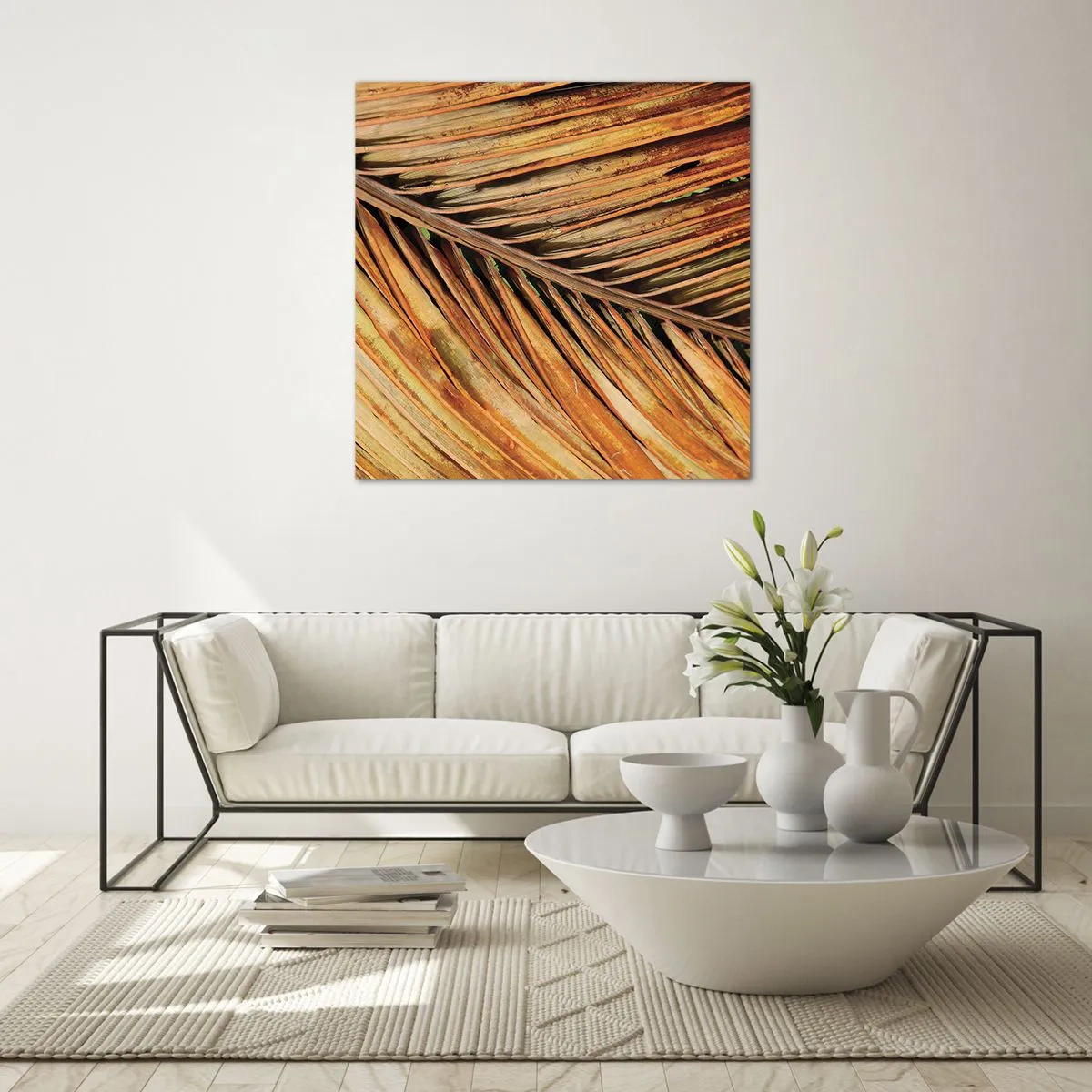 Glass picture - Coconut Gold - 30x30 cm