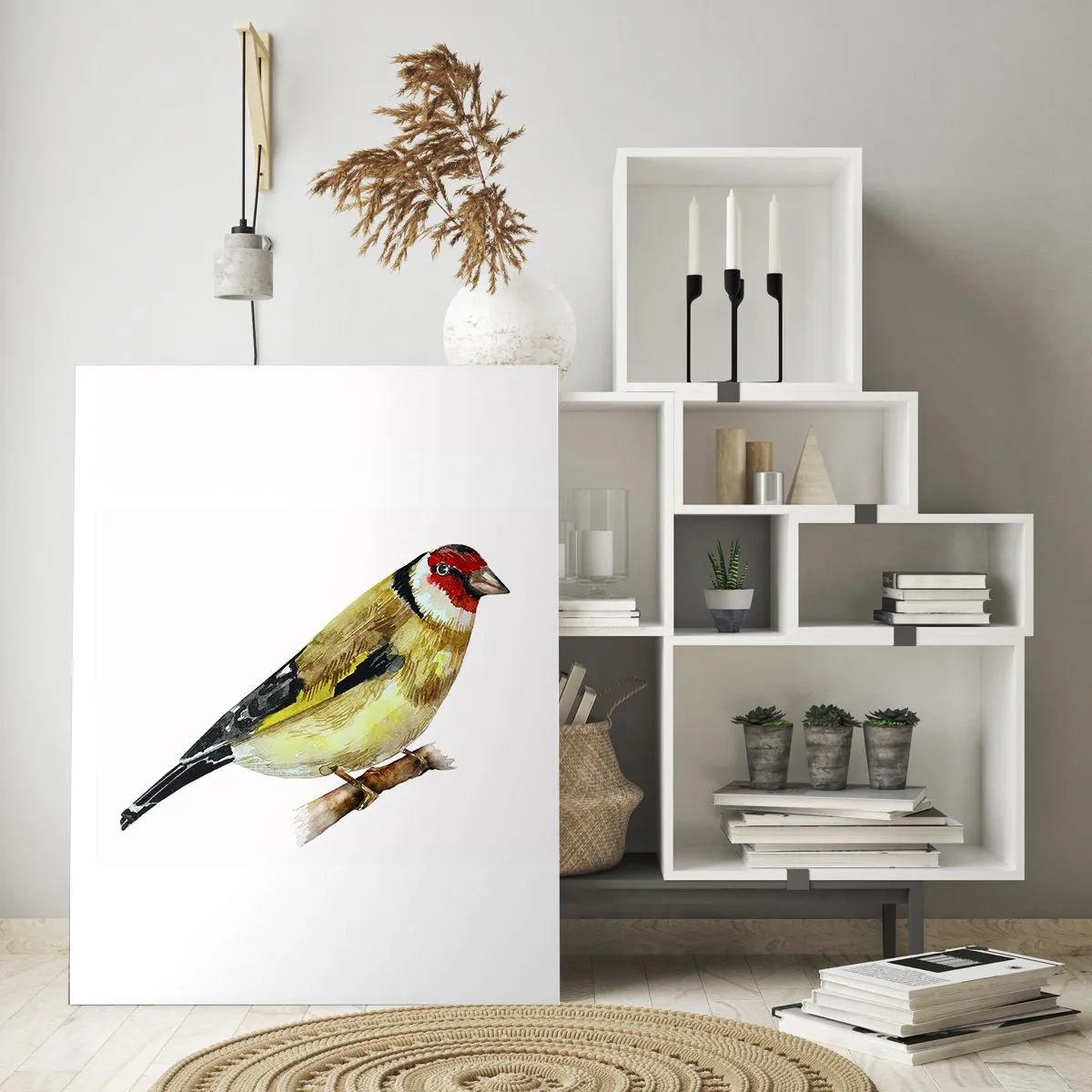 Glass picture - Bird Portrait  - 80x120 cm