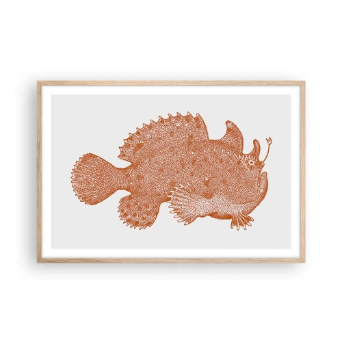 Poster in light oak frame - Fish after All - 91x61 cm