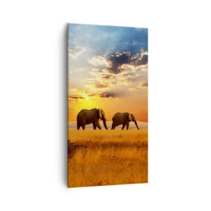 Canvas picture - Family Walk - 55x100 cm