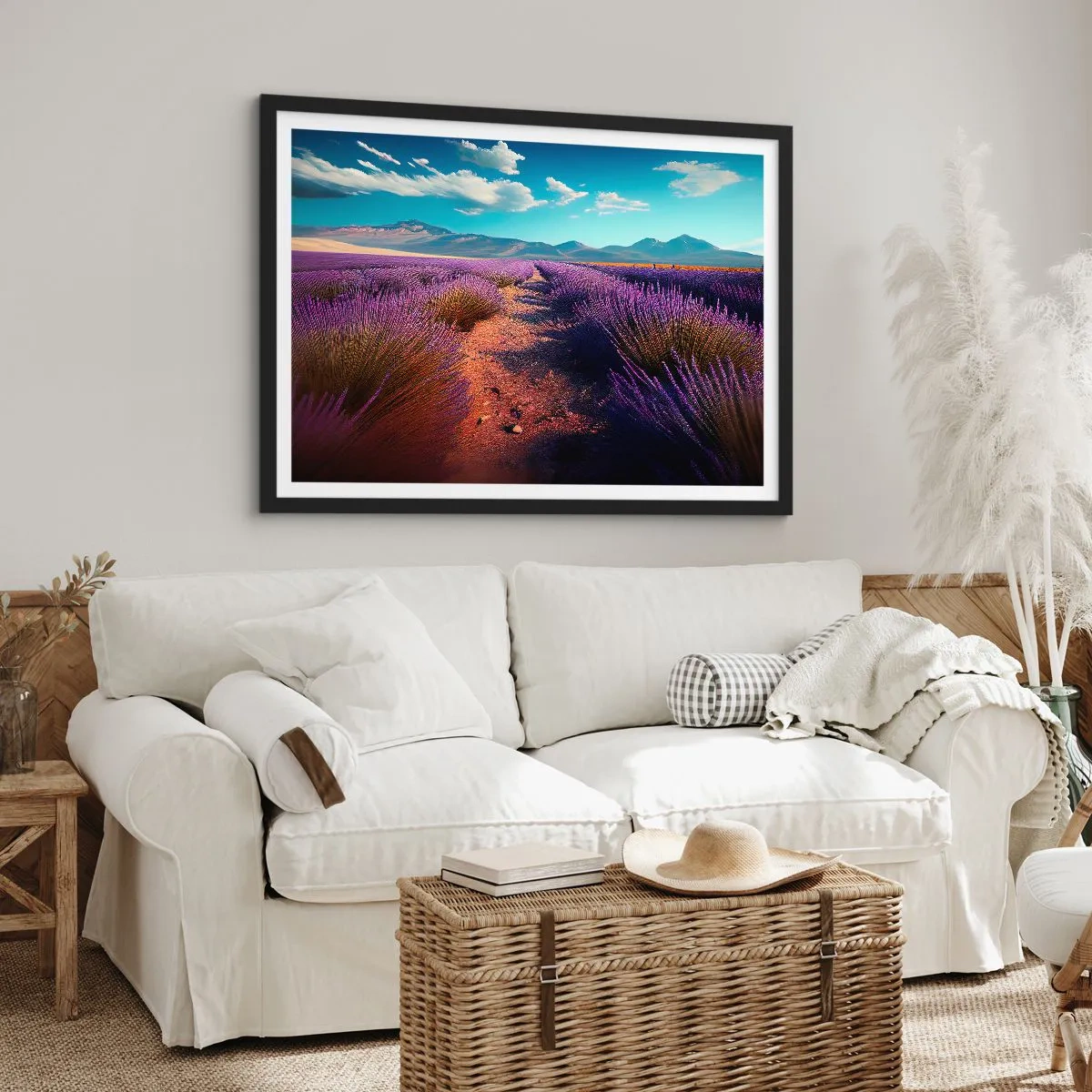 Poster in black frame - Fragrant Fields - 70x50 cm