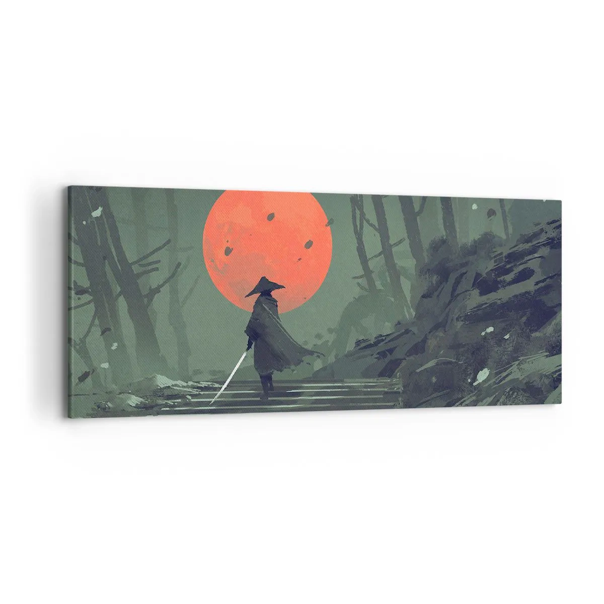 Canvas picture - Red Moon Warrior - 120x50 cm