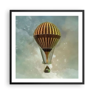 Poster in black frame - Pioneer Flight - 60x60 cm