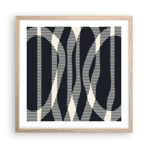 Poster in light oak frame - Attempt at Breaking Darkness - 50x50 cm