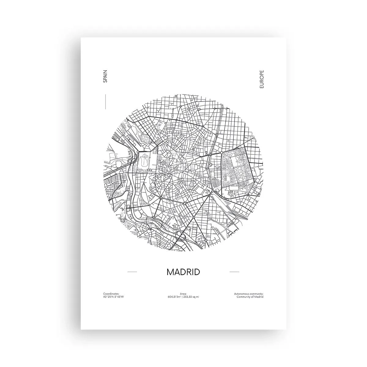 Poster - Anatomy of Madrid - 70x100 cm