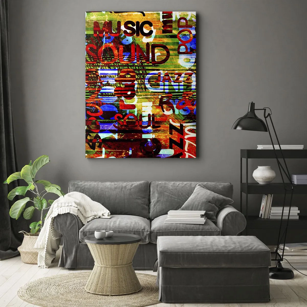 Canvas picture - All Colours of Sound - 45x80 cm