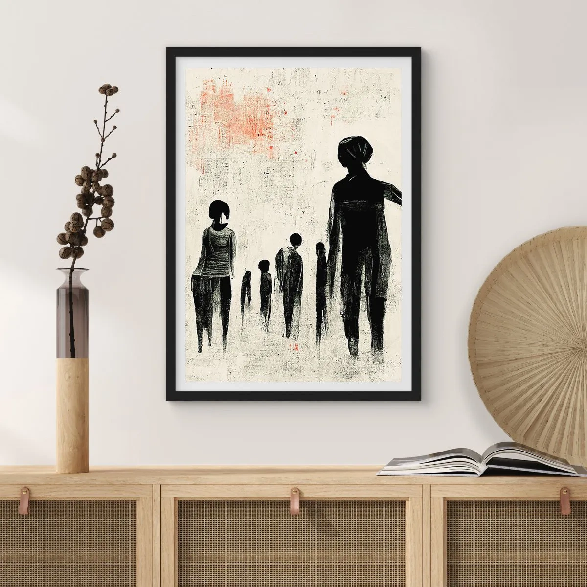 Poster in black frame - Against Solitude - 61x91 cm