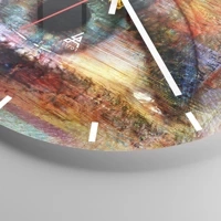 Clock face with lines