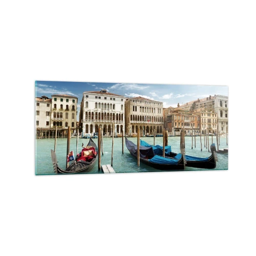 Glass picture - Palaces in Blue - 120x50 cm