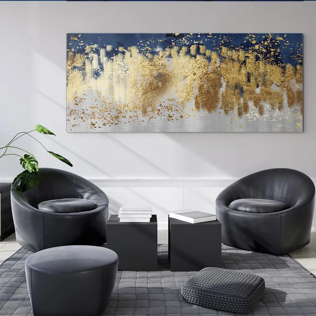 Glass picture - Modern Composition and Twinkle - 100x40 cm