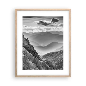 Poster in light oak frame - All the Way to the Horizon - 40x50 cm