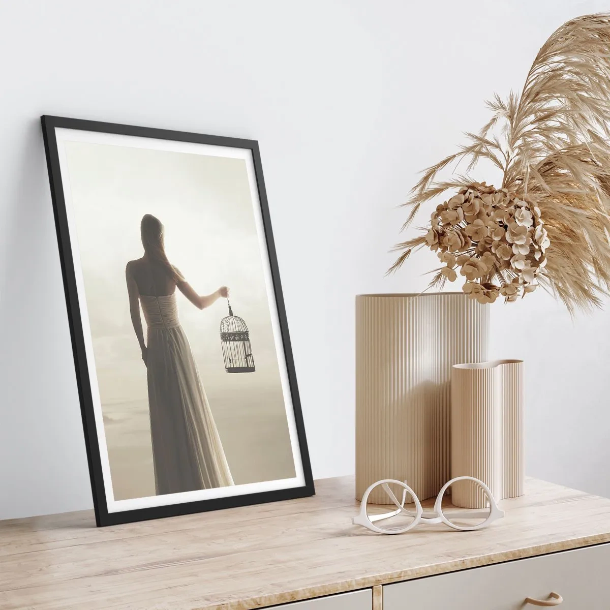 Poster in black frame - Be Free - 61x91 cm