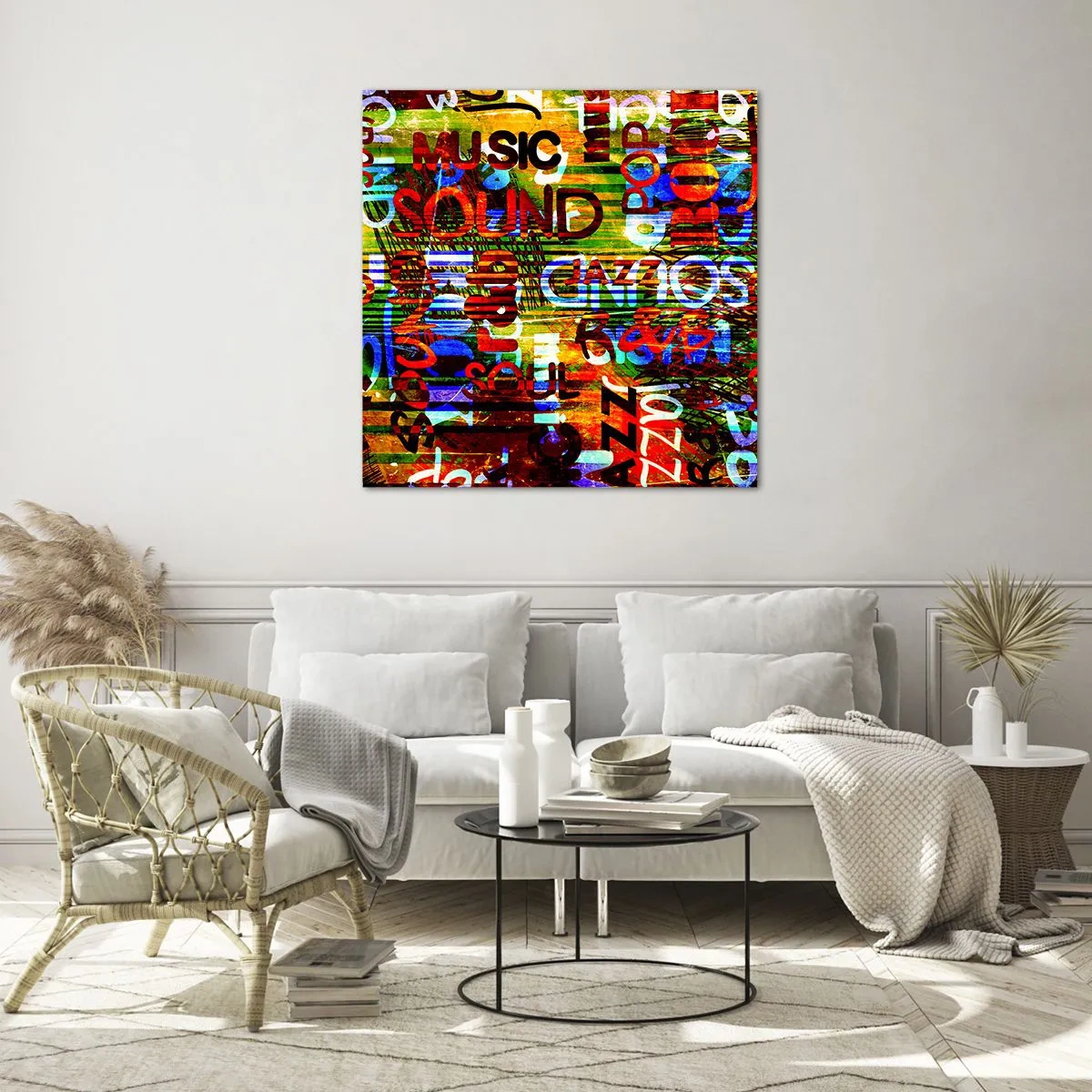 Glass picture - All Colours of Sound - 30x30 cm