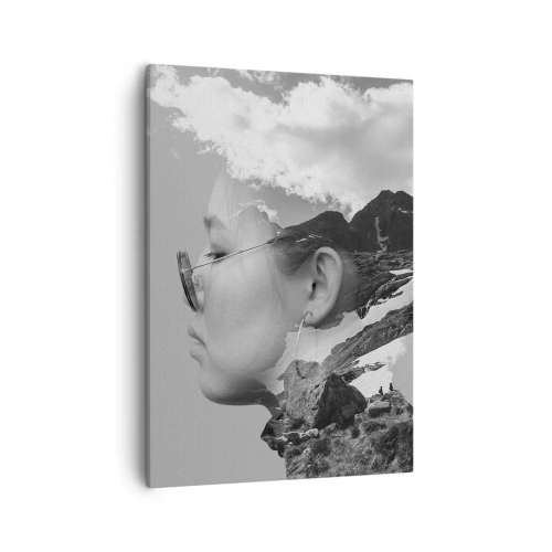 Canvas picture - Cloudy Portrait - 50x70 cm