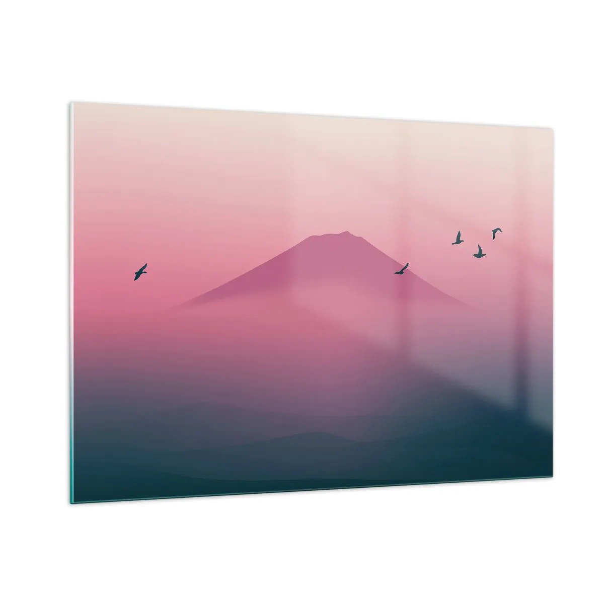 Glass picture - Wanderers above Clouds - 100x70 cm