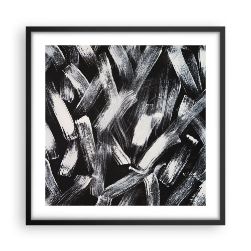Poster in black frame - Abstract in Industrial Spirit - 50x50 cm