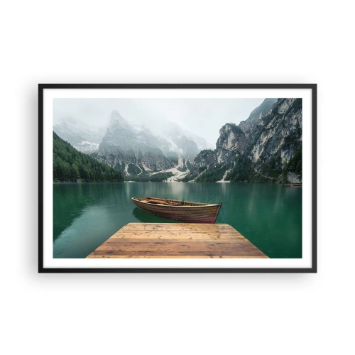 Poster in black frame - Boat Found Solitude - 91x61 cm