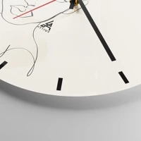 Clock face with lines