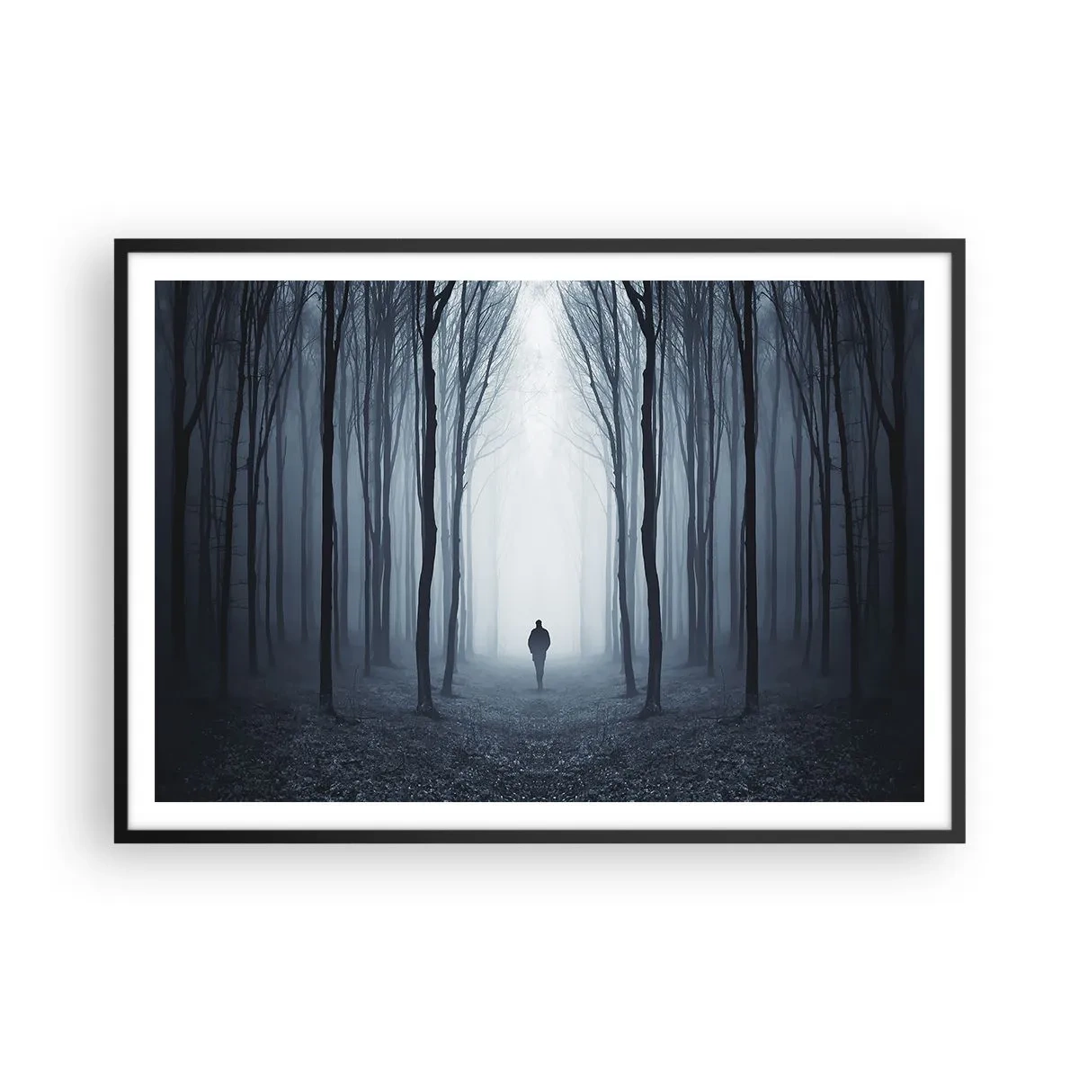 Poster in black frame - And Everything is Straight and Bright - 100x70 cm