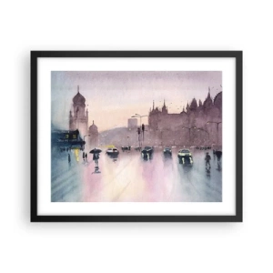 Poster in black frame - In a Rainy Fog - 50x40 cm