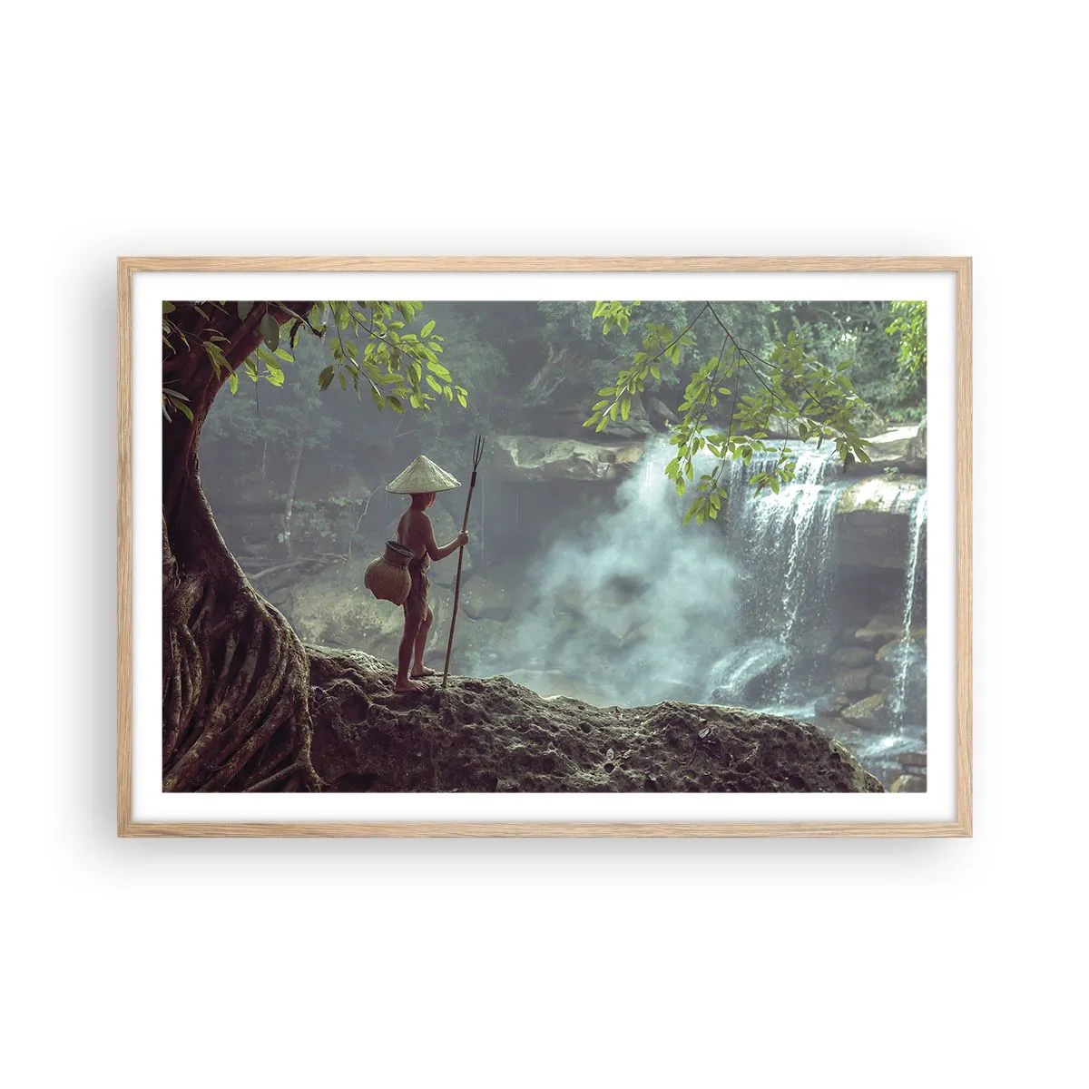 Poster in light oak frame - Friends with Nature - 91x61 cm