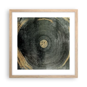 Poster in light oak frame - Change and Persistance - 40x40 cm