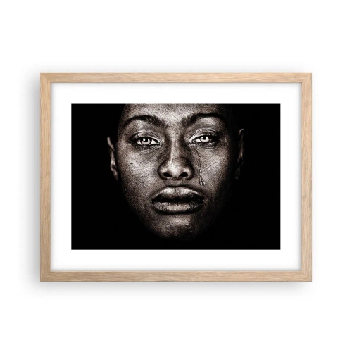 Poster in light oak frame - One Tear - 40x30 cm
