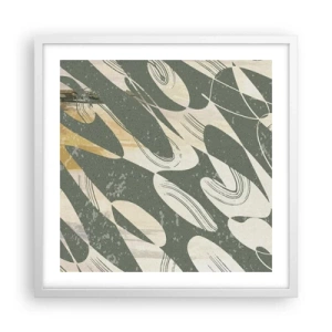 Poster in white frmae - Rhytmic Abstract - 50x50 cm