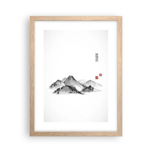 Poster in light oak frame - Further and Further - 30x40 cm