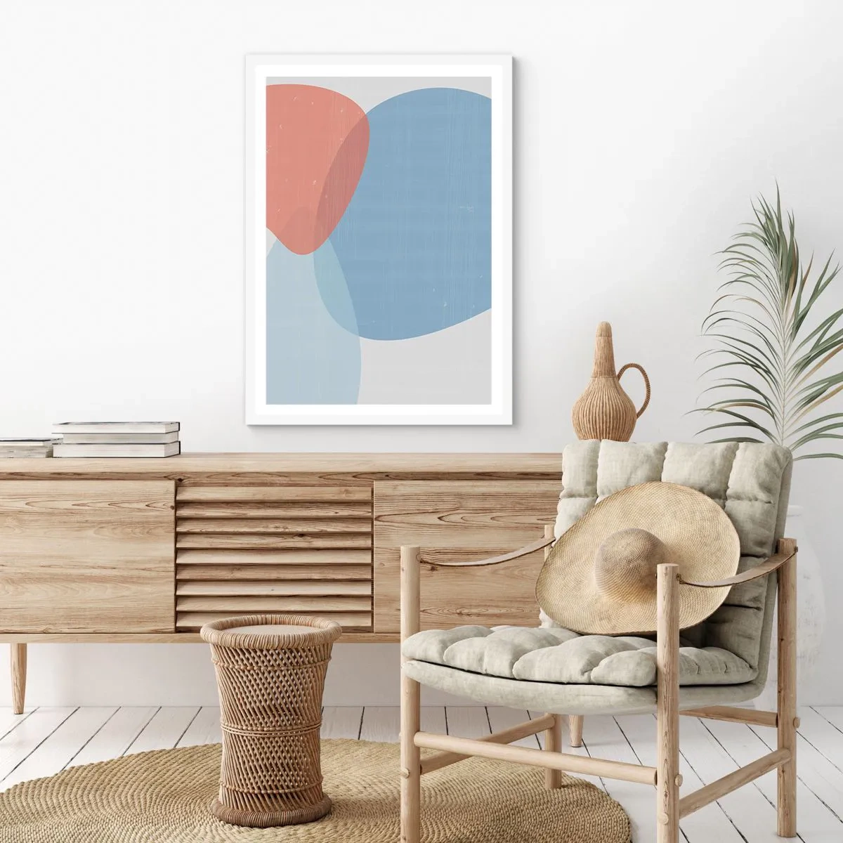 Poster in white frmae - Pastel Relations - 70x100 cm