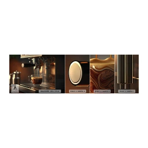 Photo Wallpaper Sample Standard Eco - Sensual Mixture - Coffee, Coffee machine, Gastronomy - 100x30 cm