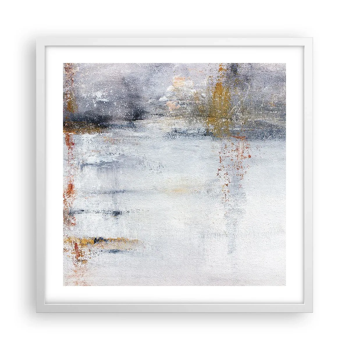 Poster in white frmae - Behind a Curtain of Air - 50x50 cm
