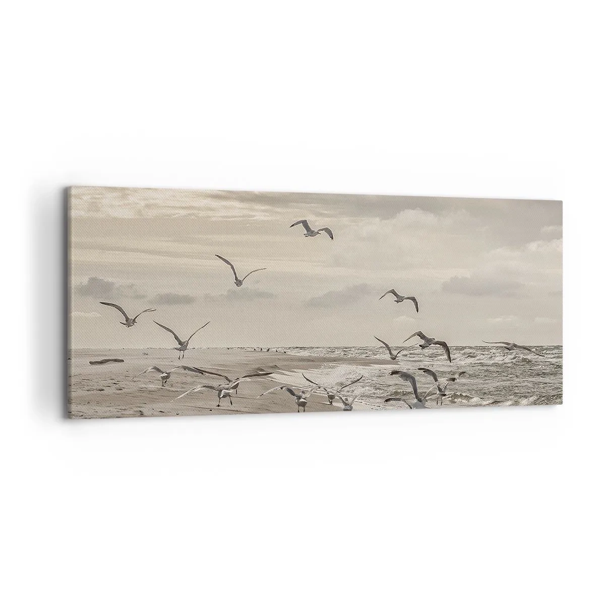 Canvas picture - Sound of the Sea, Singing of the Birds - 120x50 cm