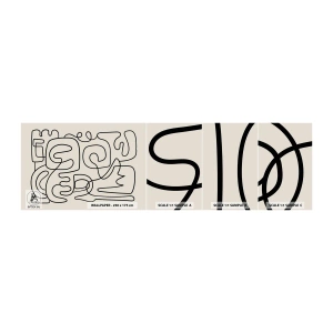Photo Wallpaper Sample Self-Adhesive Deluxe Sticker - Tracing - Abstraction, Piece, Lineart - 100x30 cm