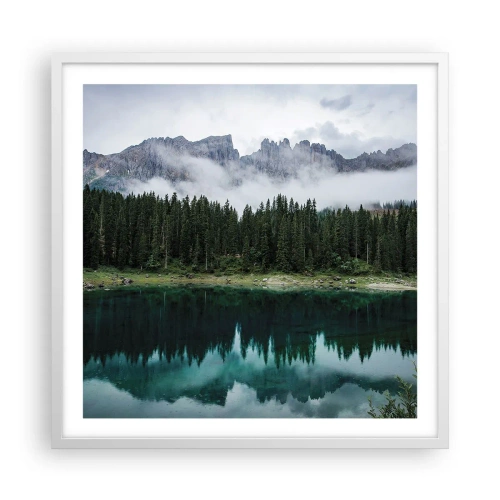 Poster in white frmae - Quiet Please, Let's Not Wake Up Still Waters - 60x60 cm